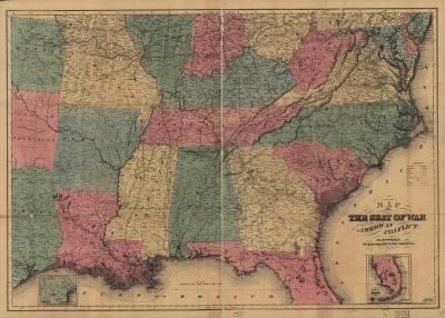 Thumbnail for United States, seat of war > Map of the seat of war. To accompany the American Conflict.