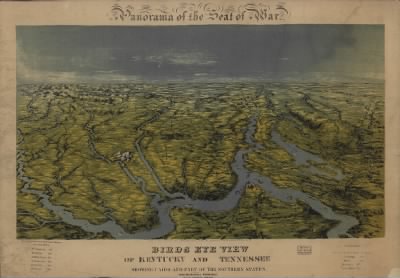 Thumbnail for United States > Birds eye view of Kentucky and Tennessee showing Cairo and part of the southern states. Drawn from nature and lith. by John Bachmann.