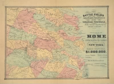 Peninsular Campaign > The battle fields and military positions in the Virginian peninsula : from surveys supplied by officers of the army.