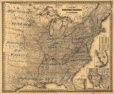 Thumbnail for United States, Canada > G. Woolworth Colton's new guide map of the United States & Canada, with railroads, counties, etc. Drawn, engraved & published by G. Woolworth Colton, New York.