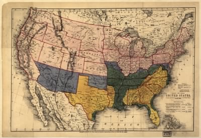 Thumbnail for United States, war maps > Map of the United States, showing the territory in possession of the Federal Union, January, 1864.