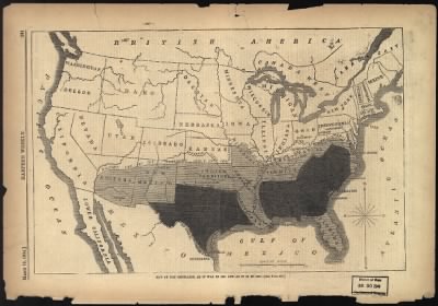 Thumbnail for United States, war maps > Map of the rebellion, as it was in 1861 and as it is in 1864.