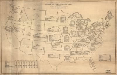 Thumbnail for United States, statistical > Statistical map of the United States of America Prepared by James S. Cowdon and James D. Holman, Special Statisticians, under the direction of the Hon. John C. Black, Commissioner of Pensions.