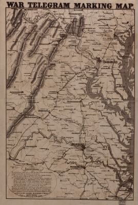 Thumbnail for Middle Atlantic States > War telegram marking map.