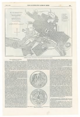 Thumbnail for Chesterfield, Henrico, Manchester, Richmond, Springhill > Richmond, Henrico County, Manchester and Springhill, Chesterfield Co. (Virginia) / drawn & engraved by T. Ettling.