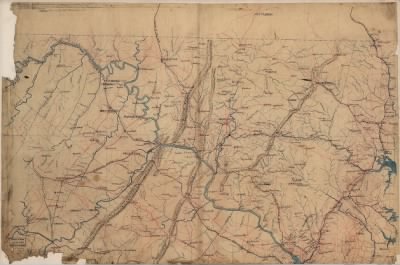 Thumbnail for District of Columbia, Maryland, Virginia > Part of map of portions of the milit'y dep'ts of Washington, Pennsylvania, Annapolis, and north eastern Virginia / compiled in the Bureau of Topographical Eng'rs, War Department &c., July 1861.