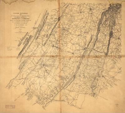 Upper Potomac > Upper Potomac from McCoy's Ferry to Conrad's Ferry and adjacent portions of Maryland and Virginia compiled from county maps and maps prepared by Col. J. N. Macomb, A.D.C. Lt. Col. Engrs with additions and corrections by Lt. C