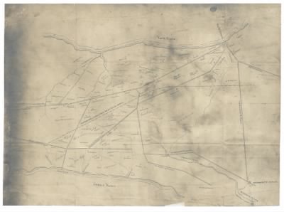 Thumbnail for York River to James River > Map of the country between the York and James Rivers in 1862 and 1863 : showing the names of the owners of the divisions of land at that time.