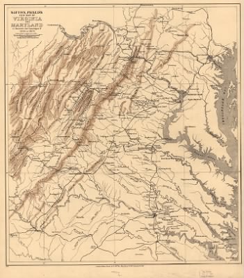 Thumbnail for Maryland, Virginia > Sifton, Praed's new map of Virginia and Maryland to illustrate the campaigns of 1861 to 1864.