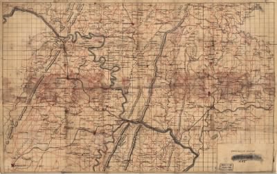 Thumbnail for Harper's Ferry > [Map of portions of Virginia, West Virginia, and Maryland, centering on Harpers Ferry and including Winchester, Hancock, Emmitsburg, and Ridgeville, Maryland.] / Engineer Office, A.N.V. ; drawn by Chas. G. Nauck, Ass't Eng.