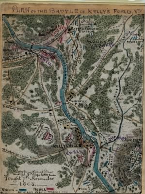 Kelly's Ford, Battle of > Plan of the Battle of Kelly's Ford, Va. : fought 7th November 1863.