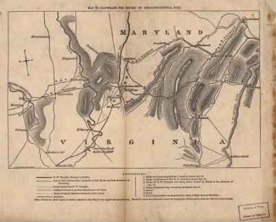 Thumbnail for Maryland, West Virginia > Map to illustrate the report of Brigadier-General Hill Richardson, sc.