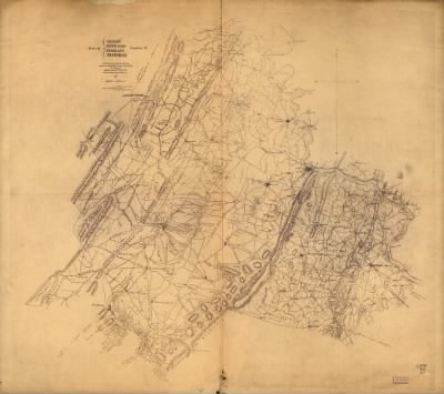 Berkeley, Frederick, Jefferson, Loudon > Map of Loudon [sic], Jefferson, Berkeley, Frederick Counties, Va. compiled under the direction of Lieut. Col. J. N. Macomb A.D.C., Chf. Topl. Engr., for the use of Maj. Gen. Geo. B. McClellan, commanding Army of the Potomac.