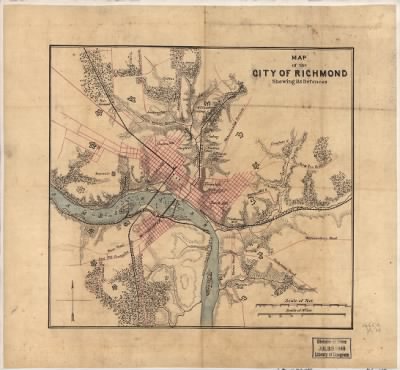 Thumbnail for Richmond > Map of the city of Richmond shewing its defences.