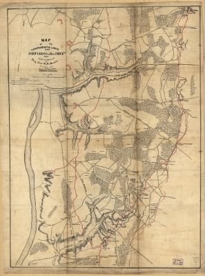 Thumbnail for Richmond > Map of the Confederate lines from Fort Gregg to Mrs. Price's : [Virginia] / made under the direction of Brig. Genl. W.H. Stevens, Chief Engr., A.N.V., Topl. Office A.N.V. : copied by J. Paul Hoffmann.