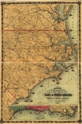 North Carolina, eastern > Colton's new topographical map of the eastern portion of the state of North Carolina with part of Virginia & South Carolina from the latest & best authorities.