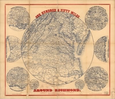 Thumbnail for Richmond > One hundred & fifty miles around Richmond. 10th ed.