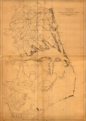 Thumbnail for North Carolina, eastern > Coast of North Carolina & Virginia compiled at the Coast Survey Office, Febr. 1862. Drawn by A. Lindenkohl. Lith. by H. Lindenkohl.