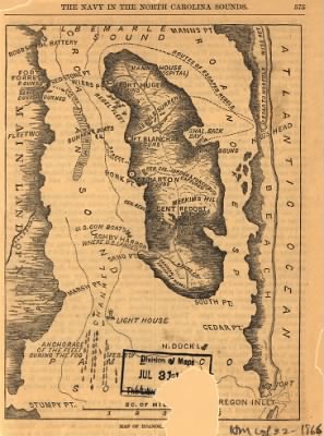 Roanoke Island > Map of Roanoke Island. [February 8, 1862].
