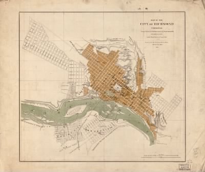 Thumbnail for Richmond > Map of the city of Richmond, Virginia / From a survey by I. H. Adams, Assist., U.S. Coast Survey, 1858, with additions from Smith's map of Henrico County, 1853. Prepared at the U.S. Coast Survey Office, A. D. Bache, Supt. H.