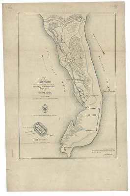 Fort Fisher > Sketch of vicinity of Fort Fisher / surveyed under the direction of Brvt. Brig. Gen. C.B. Comstock, chief engineer, by Otto Julian Schultze, Private, 15th N.Y.V. Eng.