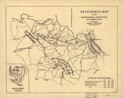 Fredericksburg Natl Military Park > Battlefield map of the Fredericksburg-Spotsylvania Battlefield Park.