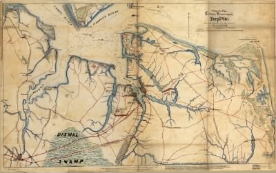 Hampton Roads > Copy of a map military reconnaissance Dep't Va. : [Hampton Roads and Norfolk regions, Va.] / drawn and compiled under the direction of Col. T.J. Cram, Chief Top'l Enge'r Dep. Va. ; by Sergt. Ch. Worret.