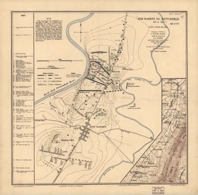 Thumbnail for New Market, Battle of > New Market, Va., battlefield May 15, 1864 [Surveyed in 1910-12 by B. Allison Colonna under the direction of B. A. Colonna, Cadet Captain, D Co., Corps of Cadets, Virginia Military Institute, May 15, 1864, and late asst., U.S.