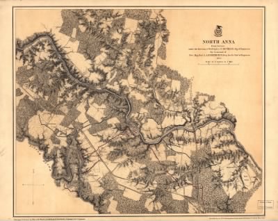 Thumbnail for North Anna River, Battle of > North Anna. [May 1864] From surveys under the direction of Bvt. Brig. Gen. N. Michler, Maj. of Engineers, by command of Bvt. Maj. Genl. A. A. Humphreys, Brig. Genl. & Chief of Engineers. Surveyed and drawn by Maj: J. E. Weyss