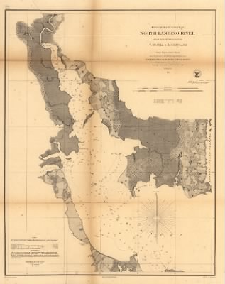 Thumbnail for North Landing River > Preliminary chart of North Landing River (head of Currituck Sound), Virginia & N. Carolina. From a trigonometrical survey under the direction of A. D. Bache, Superintendent of the survey of the coast of the United States. Tri