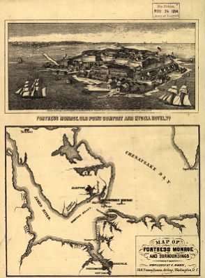 Thumbnail for Fort Monroe > Map of Fortress Monroe and surroundings.