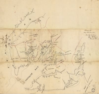 Thumbnail for York River and Mobajack Bay > York River and Mobajack [sic] Bay, Va. / tracing for Maj. Genl. Franklin from Maj. Humphrey's [sic] Comg. Topl. Engrs., Army of Potomac.