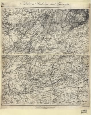 Thumbnail for Georgia > Northern Alabama and Georgia / compiled and engraved at the U.S. Coast Survey Office from state maps, post office maps, local surveys, military reconnoissance [sic] and information furnished by the U.S. Engineers attached to