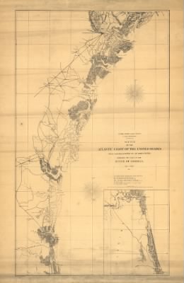 Thumbnail for Savannah River to St Mary's River > Sketch of the Atlantic coast of the United States from Savannah River to St. Mary's River, embracing the coast of the State of Georgia Drawn by A. Lindenkohl.