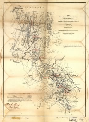 Atlanta Campaign > Map showing the operations of the national forces under the command of Maj. Gen. W.T. Sherman during the campaign resulting in the capture of Atlanta, Georgia, Sept. 1, 1864 / prepared at the Coast Survey Office, Washington,