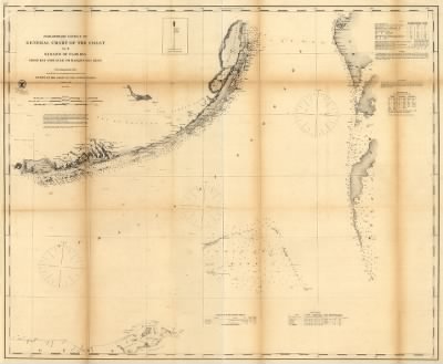 Thumbnail for Straits of Florida > Preliminary edition of general chart of the coast no. X, Sraits of Florida from Key Biscayne to Marquesas Keys From a trigonometrical survey under the direction of A. D. Bache, Superintendent of the survey of the coast of the