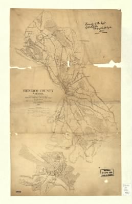 Thumbnail for Henrico County > Henrico County, Virginia : prepared under the direction of Lieut. Col. J.N. Nacomb, A.D.C., Chf. Topl. Engr. for the use of Maj. Gen. Geo. B. McClellan, commanding Army of Potomac / drawn by E. Hergesheimer ; photographs by G