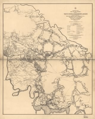 Thumbnail for Harrison's Landing (Charles City County) > White House to Harrisons Landing / prepared by command of Maj. Gen. George B. McClellan U.S.A., commanding Army of the Potomac. Brig. Gen. A. A. Humphreys, Chief Top. Engr's., Army of the Potomac ; compiled by Capt. H. L. Abb