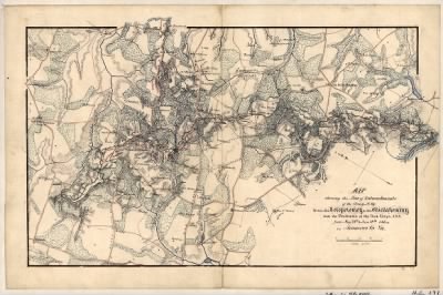 Hanover County > Map showing the line of entrenchments of the Army N. Va. from Totopotomoy to the Chickahominy and the positions of the 2nd Corps, A.N.V. from May 28th to June 10th 1864 in Hanover Co., Va.