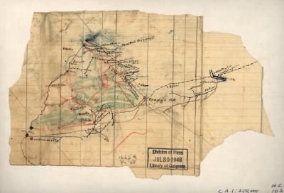 Thumbnail for Orange County > [Sketch of a portion of Orange County, north and west of Gordonsville to Rapidan Station].