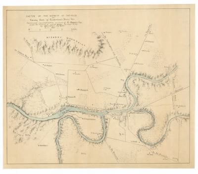 Cumberland River > Sketch of the vicinity of the Falls of Caney Fork of Cumberland River, Ten. / constructed from information received of W. Rosson, Esq. under the direction of Capt. N. Michler, Top. Engr. U.S.A. by John E. Weyss, Maj. Ky. Vols