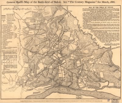 Thumbnail for Shiloh, Battle of > General Buell's map of the battle-field of Shiloh. [April 6-7, 1862] Copyright, 1886, by the Century Co.