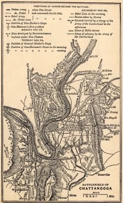 Thumbnail for Chattanooga, Battle of > Battlefield of Chatanooga. [October-November 1863].