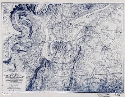 Thumbnail for Chattanooga > Map of the battlefields of Chattanooga, movement against Orchard Knob. Prepared ... by the Chickamauga and Chattanooga National Park Commission. Compiled and drawn by Edward E. Betts.