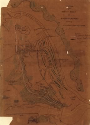 Fredericksburg, Battle of > Sketch of the battle field of Fredericksburg / drawn by S. H. Brown, Topl. Engr. P.A.C.S. Decr. 13th 1862.