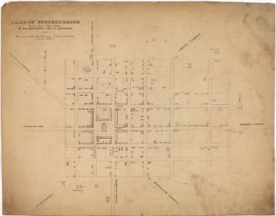 Thumbnail for Murfreesboro > Plat of Murfreesboro. Taken from a top'l. sketch of Murfreesboro and its environs. Surveyed under the direction of Capt. N. Michler, Top'l. Engs., U.S.A.