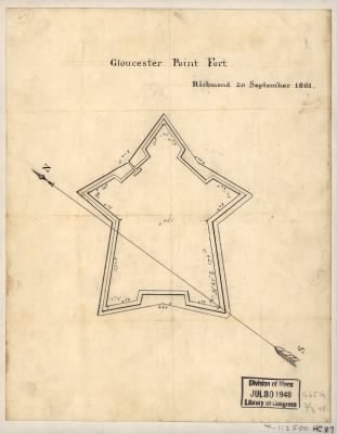 Gloucester Point > Gloucester Point Fort, Richmond, 20 September 1861.