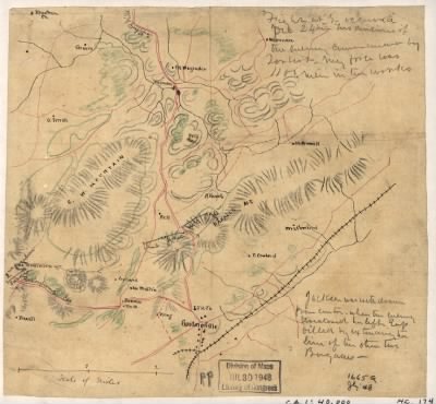 Gordonsville > [Sketch of the cavalry engagement of General Lomax near Gordonsville, Virginia, Dec. 24th, 1864].