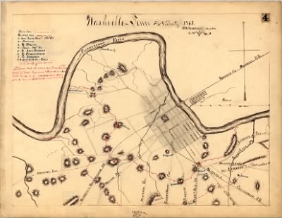 Thumbnail for Nashville > Nashville--Tenn. and vicinity 1863 / G.H. Blakeslee, Topo. Eng.