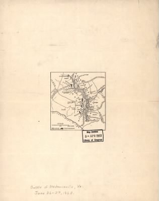 Thumbnail for Beaver Dam Creek, Battle of > [Plan of the battle of Mechanicsville, June 26, 1862].